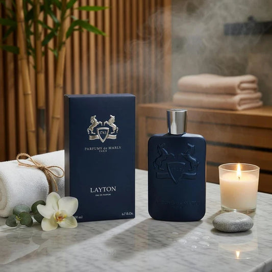 Parfums de Marly Layton Eau de Parfum Spray for Men 4.2 oz / 125 ml – Luxury Woody Floral Fragrance